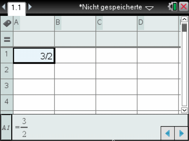 Bildschirm ti-Nspire CX