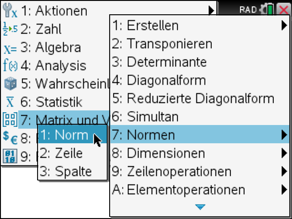Bildschirm ti-Nspire CX